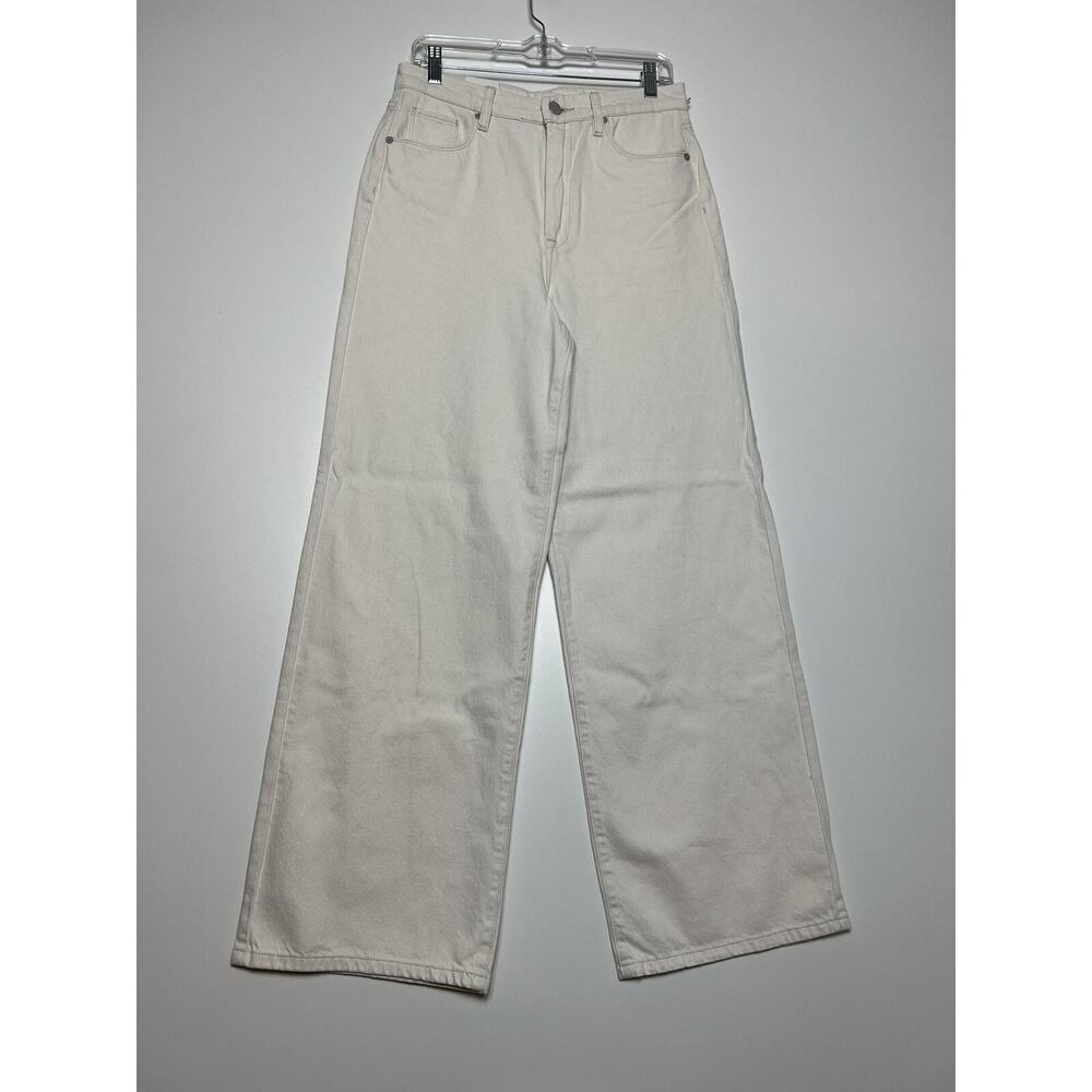 Blank NYC The Franklin High Key Pants Rib cage Wide Leg Cream Color Size 29